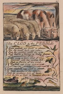 Songs of Innocence and of Experience, Plate 40, The Clod and the Pebble (Bentley 32) by William Blake